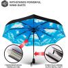 imageREPEL Windproof Travel Umbrella  Compact ampamp Withstands Winds up to 85MPH  Strongest Premium Auto Folding Umbrella for Rain and Sun  Durable Light ampamp Portable for Women ampamp Men  Fits Backpack ampamp CarsBlue Sky