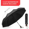 imageREPEL Windproof Travel Umbrella  Compact ampamp Withstands Winds up to 85MPH  Strongest Premium Auto Folding Umbrella for Rain and Sun  Durable Light ampamp Portable for Women ampamp Men  Fits Backpack ampamp CarsOnyx