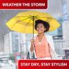 imageREPEL Windproof Travel Umbrella  Compact ampamp Withstands Winds up to 85MPH  Strongest Premium Auto Folding Umbrella for Rain and Sun  Durable Light ampamp Portable for Women ampamp Men  Fits Backpack ampamp CarsYellow