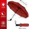imageREPEL Windproof Travel Umbrella  Compact ampamp Withstands Winds up to 85MPH  Strongest Premium Auto Folding Umbrella for Rain and Sun  Durable Light ampamp Portable for Women ampamp Men  Fits Backpack ampamp CarsRed