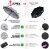 imageREPEL Windproof Travel Umbrella  Compact ampamp Withstands Winds up to 85MPH  Strongest Premium Auto Folding Umbrella for Rain and Sun  Durable Light ampamp Portable for Women ampamp Men  Fits Backpack ampamp CarsGray