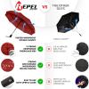 imageREPEL Windproof Travel Umbrella  Compact ampamp Withstands Winds up to 85MPH  Strongest Premium Auto Folding Umbrella for Rain and Sun  Durable Light ampamp Portable for Women ampamp Men  Fits Backpack ampamp CarsRed