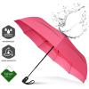imageREPEL Windproof Travel Umbrella  Compact ampamp Withstands Winds up to 85MPH  Strongest Premium Auto Folding Umbrella for Rain and Sun  Durable Light ampamp Portable for Women ampamp Men  Fits Backpack ampamp CarsPink