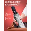imageREPEL Windproof Travel Umbrella  Compact ampamp Withstands Winds up to 85MPH  Strongest Premium Auto Folding Umbrella for Rain and Sun  Durable Light ampamp Portable for Women ampamp Men  Fits Backpack ampamp CarsSilverBlack
