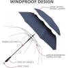 imageRepel Umbrella Extra Large Windproof Golf Umbrella  Covers 2 People  60quot Wide Vented Double Canopy with Reinforced Fiberglass Ribs Waterproof Coated CanopyNavy Blue
