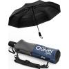 Black Umbrella + Black & Navy Carrying Sling